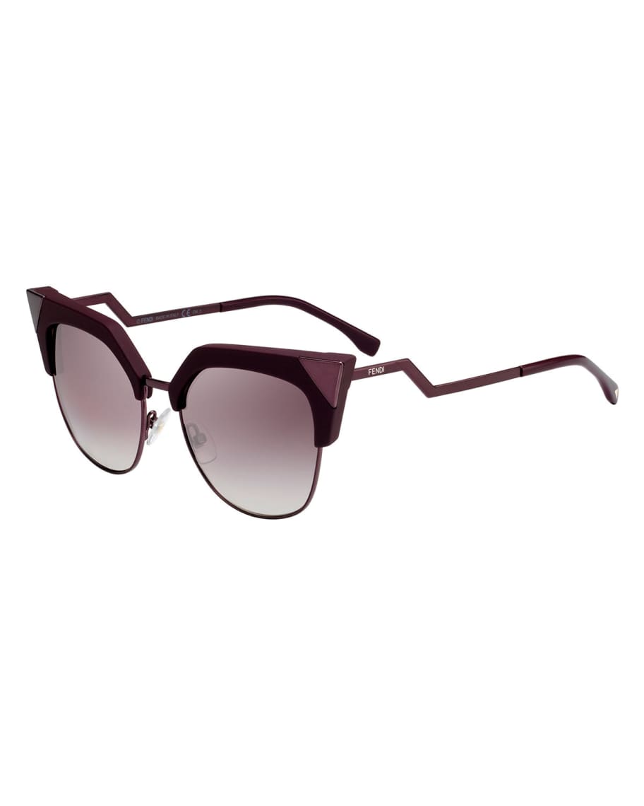 Fendi Iridia Mirrored Cat-Eye Sunglasses | Neiman Marcus