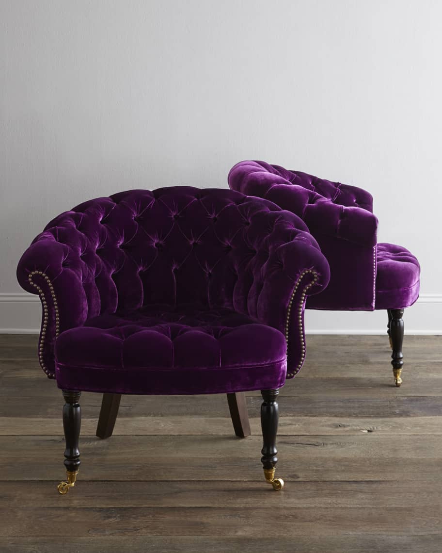 Purple sales velvet chair