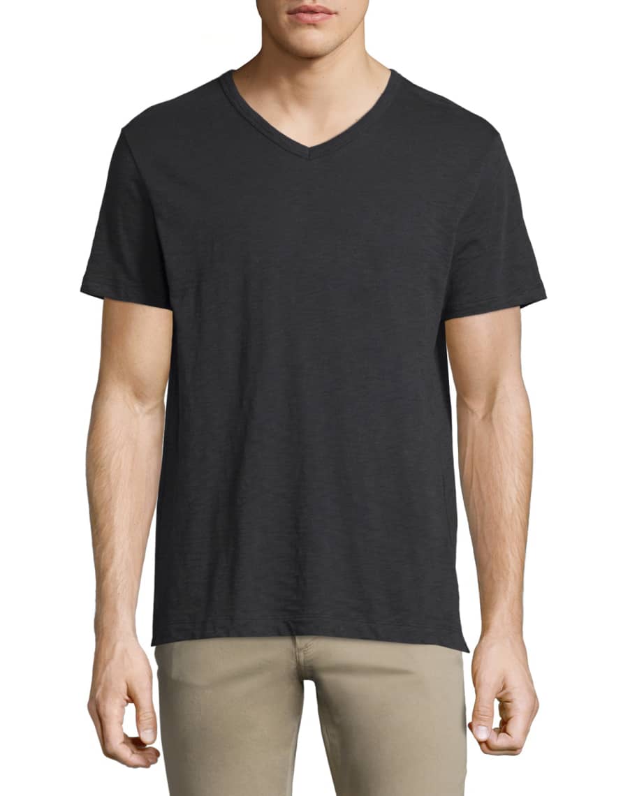 Vince Slub Short-Sleeve V-Neck T-Shirt | Neiman Marcus