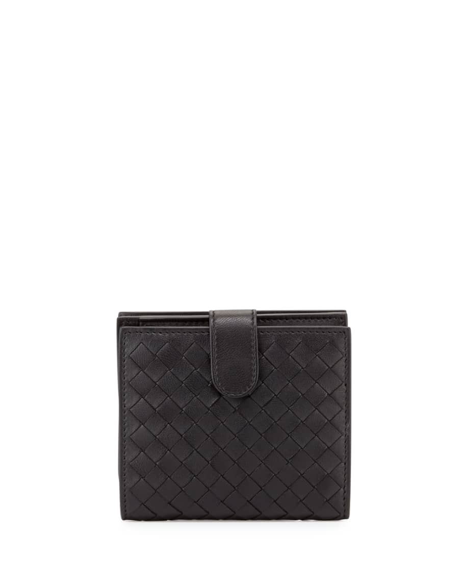 Bottega Veneta Small French Woven Bi-Fold Wallet | Neiman Marcus