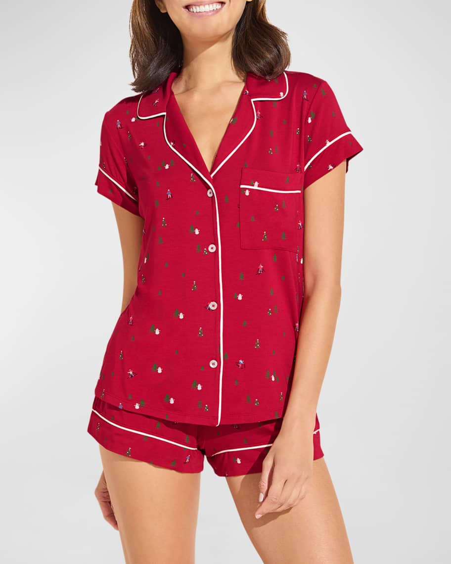 Eberjey Sleep Chic Short Jersey Pajama Set | Neiman Marcus