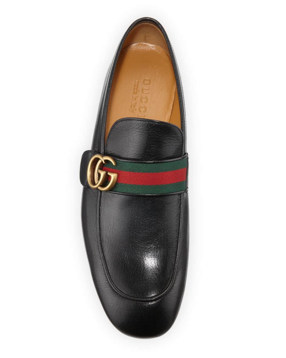 Image 2 of 3: Men's Donnie Web Leather Loafers