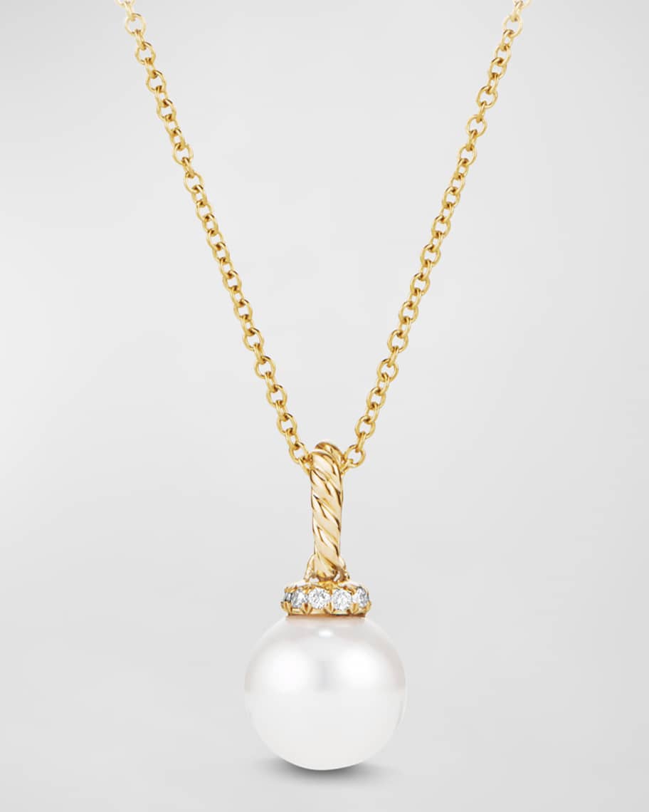 David Yurman Solari 18K Gold & Pearl Pendant Necklace with Diamonds ...