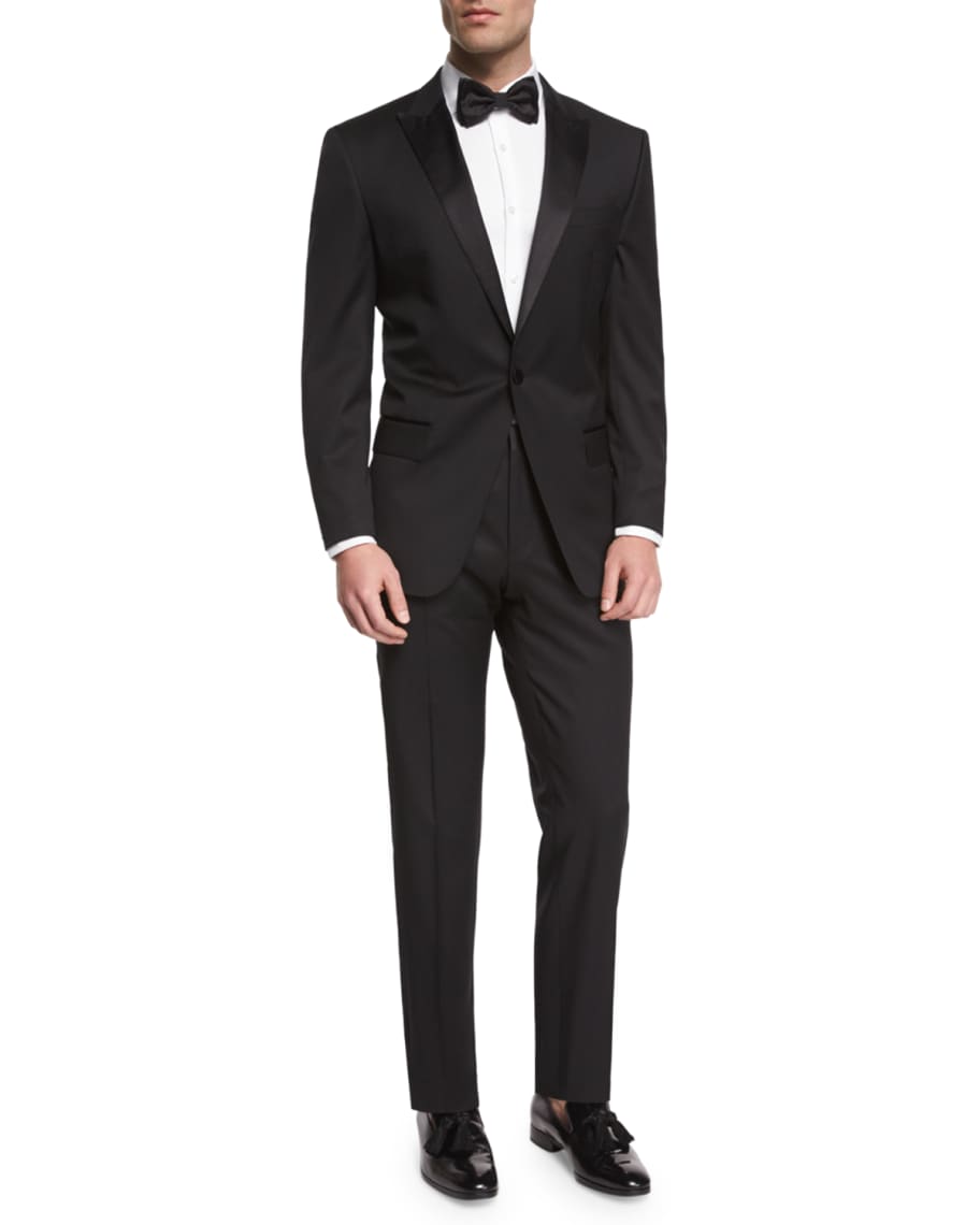 Hugo boss hot sale peak lapel suit