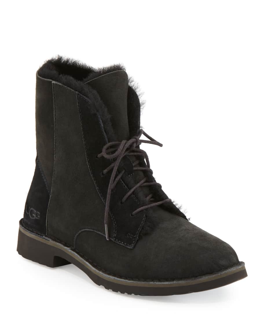 Ugg combat boots with fur clearance