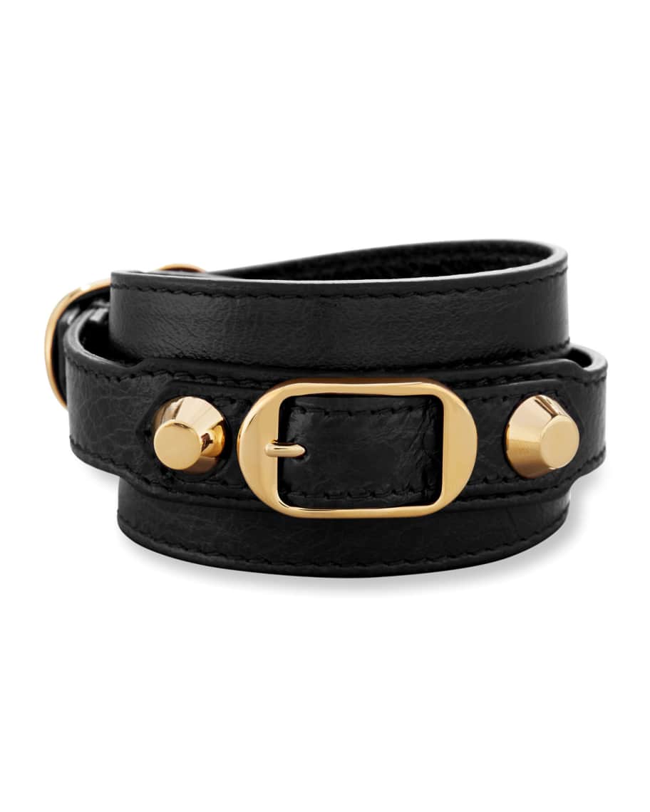 Balenciaga Classic Leather Wrap Bracelet | Neiman Marcus