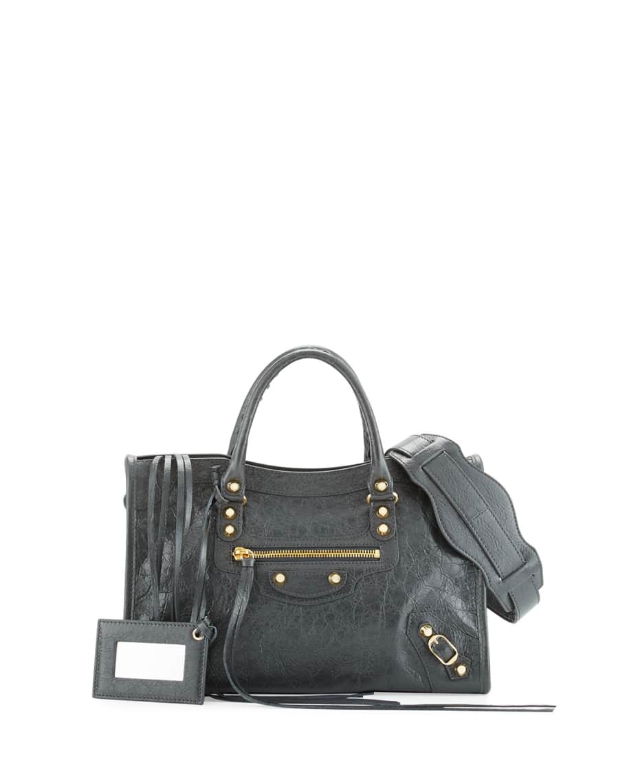 Balenciaga Classic Gold City Small Satchel Bag Neiman Marcus