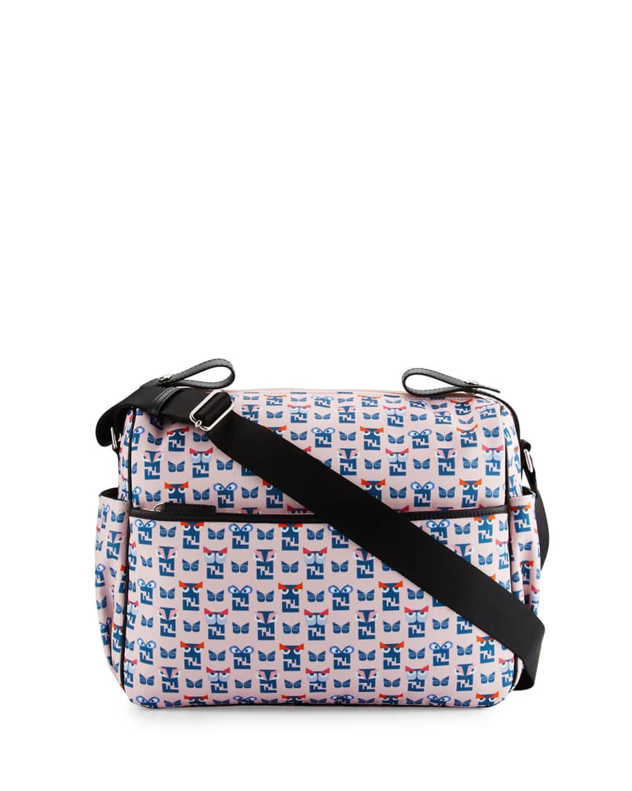 Fendi Canvas Monster-Print Diaper Bag