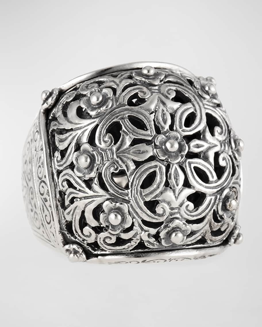 Konstantino Sterling Silver Domed Scroll Ring | Neiman Marcus
