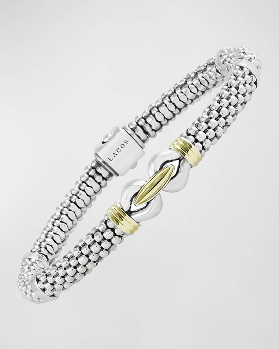 Image 1 of 5: Derby Silver & Gold Bracelet, 6mm