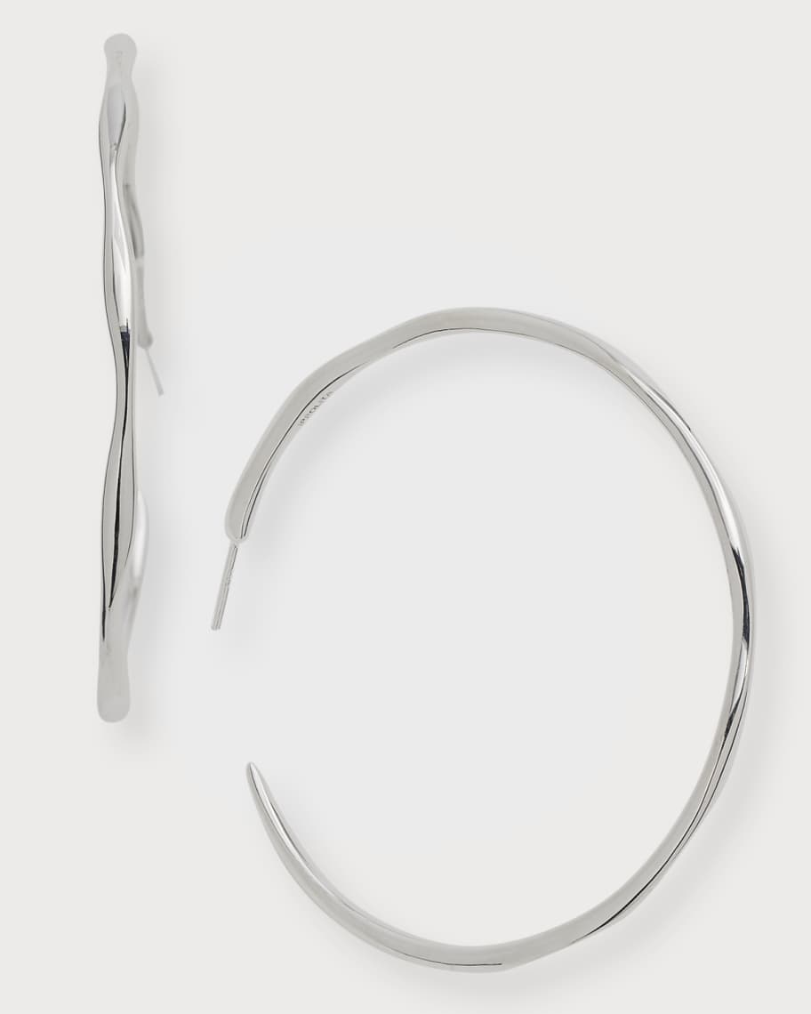 Ippolita Large Squiggle Hoop Earrings in Sterling Silver | Neiman Marcus