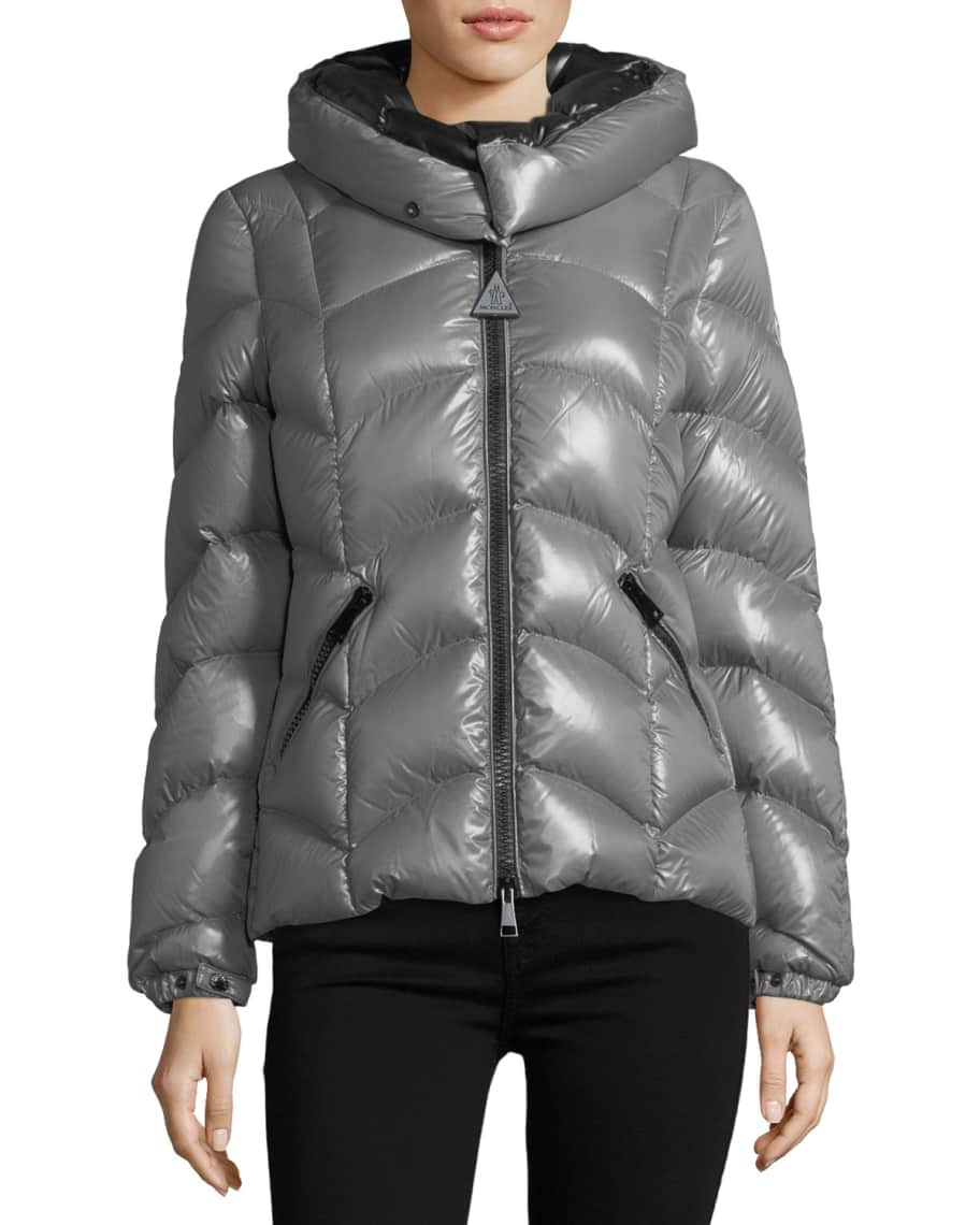 Moncler Akebia Hooded Wave Puffer Jacket | Neiman Marcus