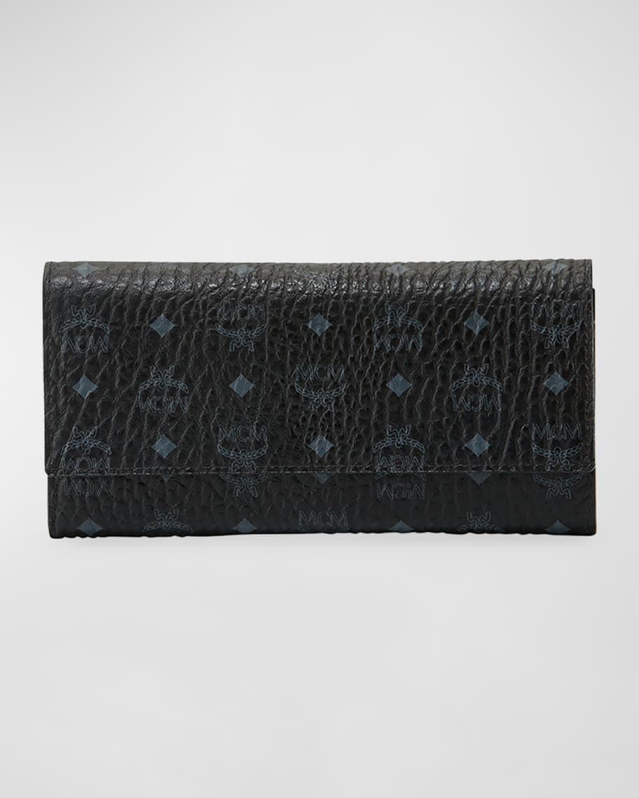MCM Color Visetos Large TriFold Wallet Neiman Marcus