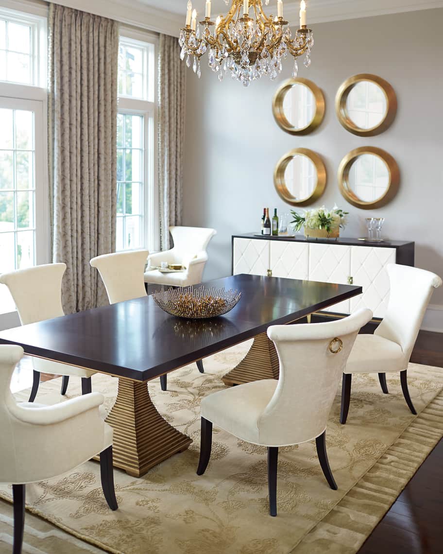 Bernhardt Jet Set Double Pedestal Table Neiman Marcus