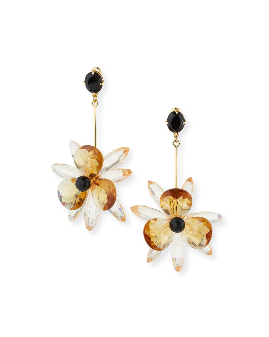 kate spade new york crystal flower drop earrings Neiman Marcus