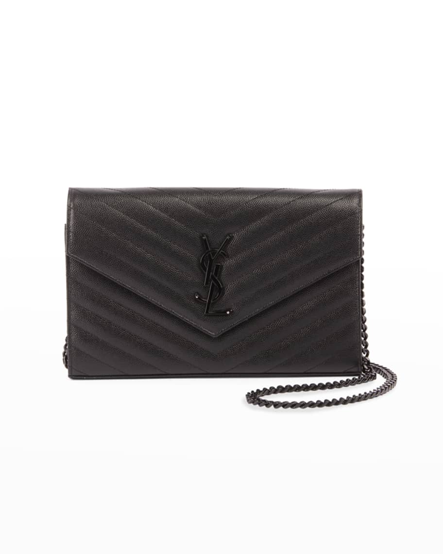 Saint Laurent Chain Wallet Monogram Ysl Small Matelasse Envelope Black -  MyDesignerly