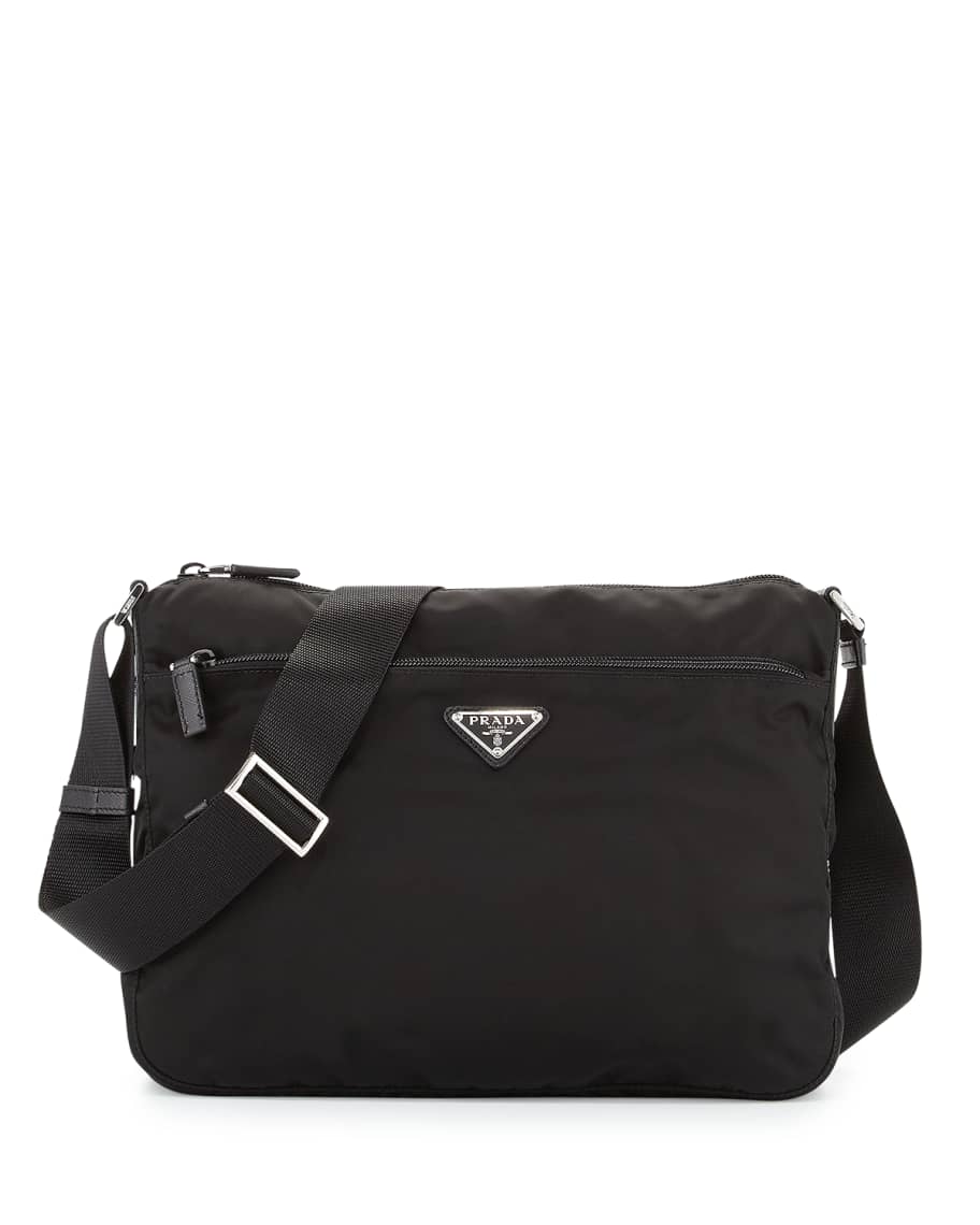 Prada Large Nylon Crossbody Bag, Black (Nero) | Neiman Marcus