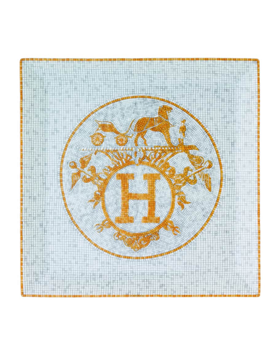 Hermes Mosaique au 24 Gold Square Plate #5