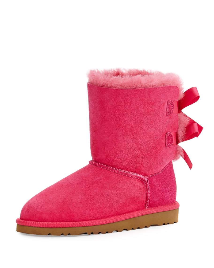 UGG Bailey Boot with Bow, Youth | Neiman Marcus