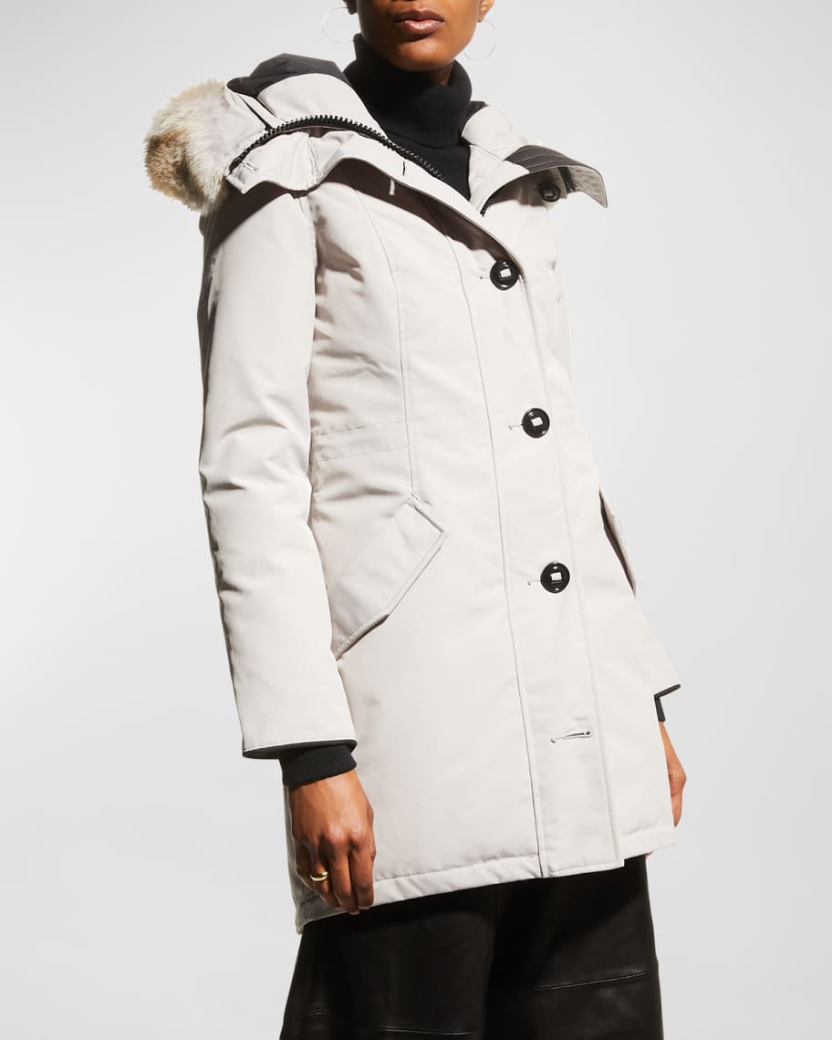 Canada Goose Rossclair Fur-Trim Hooded Down Parka | Neiman Marcus