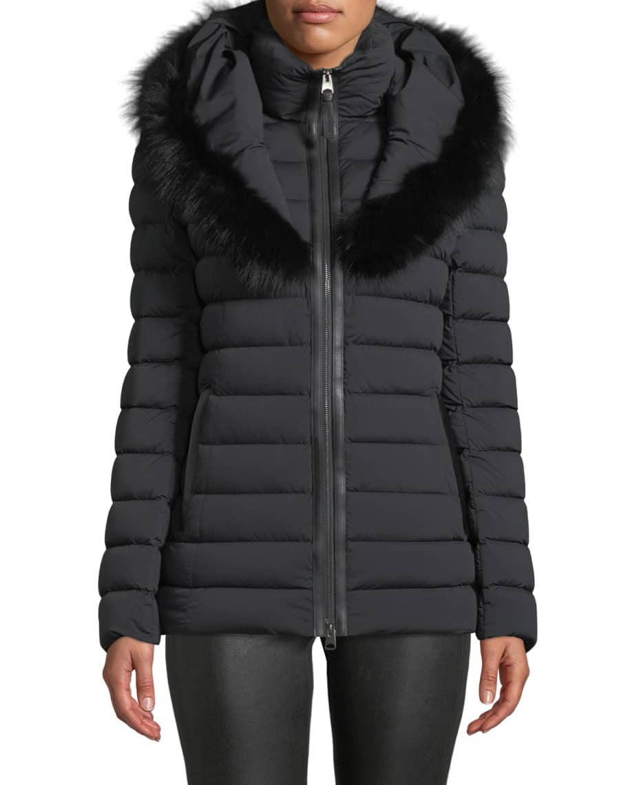 Mackage Kadalina Puffer Jacket with Fox Fur | Neiman Marcus