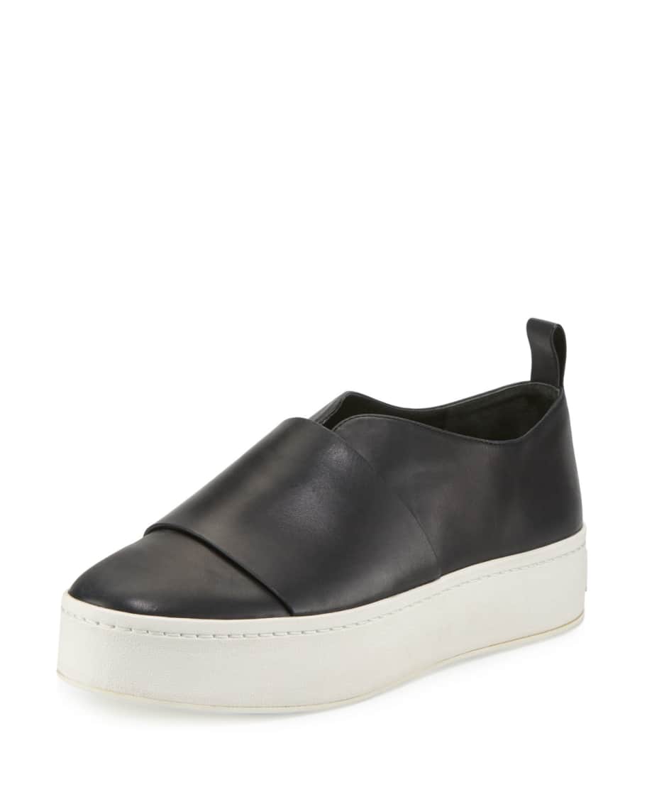 Vince Wallace Leather Platform Skate Sneaker Neiman Marcus