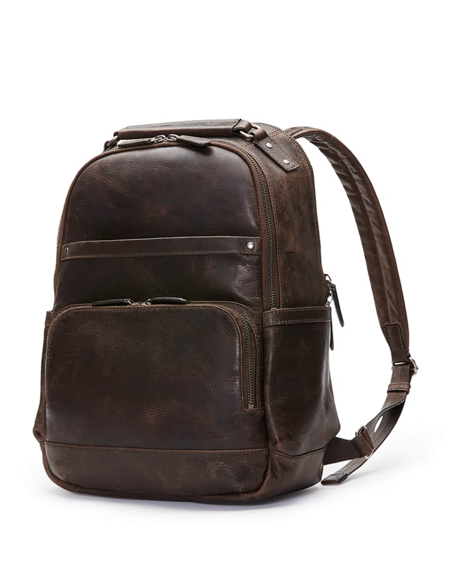 Frye Logan Men's Leather Backpack | Neiman Marcus