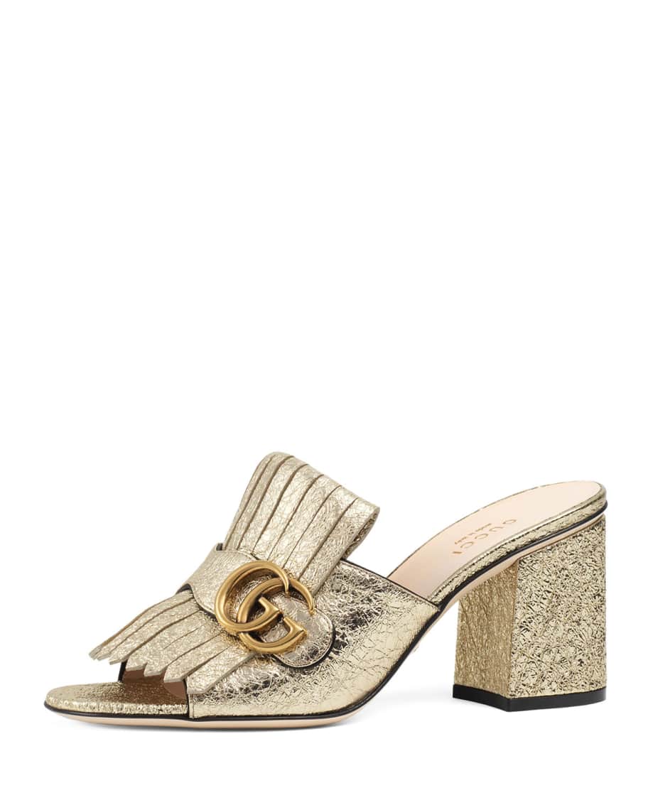 Gucci marmont metallic mule deals