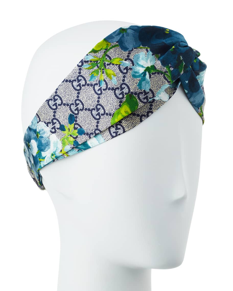 Gucci GG Blooms Silk Headband | Neiman Marcus
