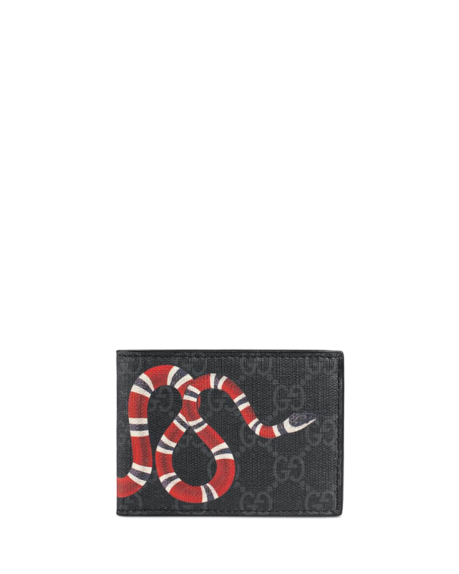 Gucci Bestiary Bee Print GG Supreme Wallet Beige Ebony 100% Authentic Brand  New