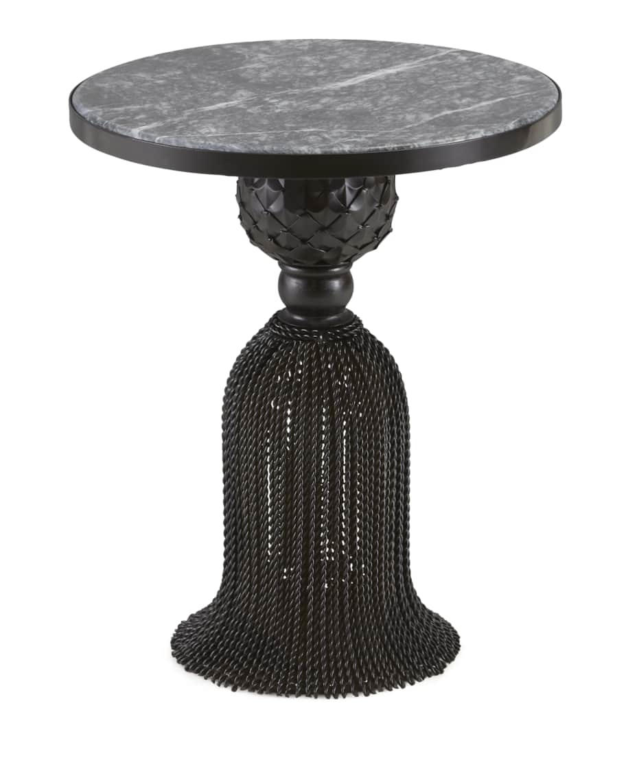 Kay Noir Marble Tassel Table