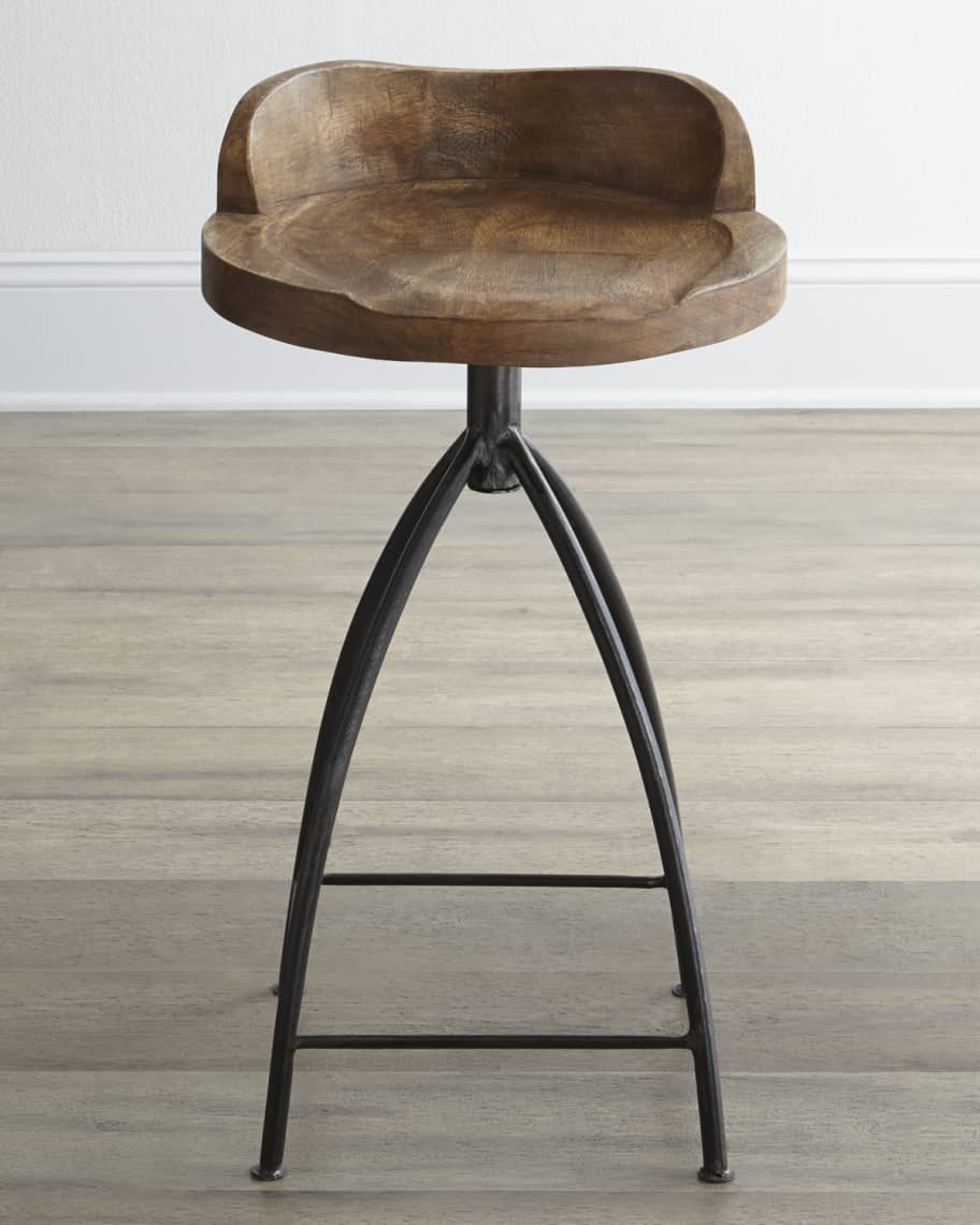 Arteriors Wood Swivel Counter Stool Neiman Marcus