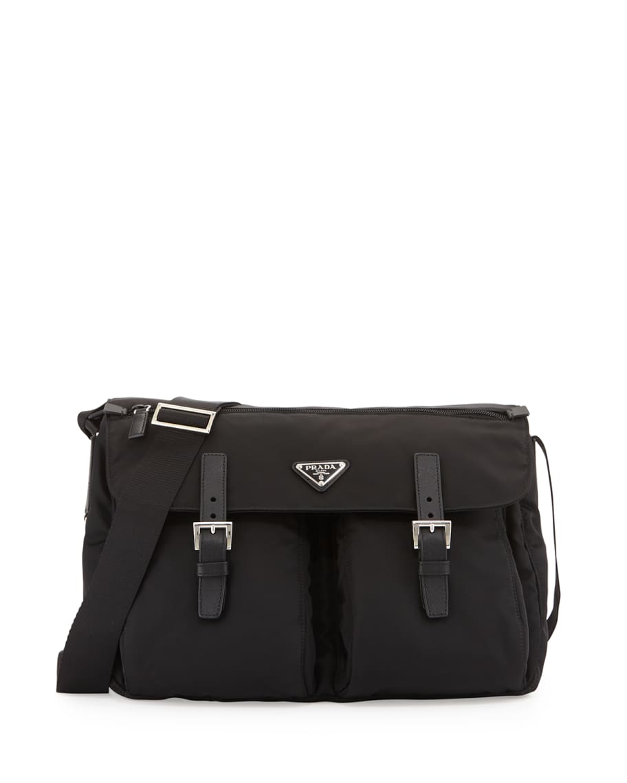Prada vela cheap nylon shoulder bag