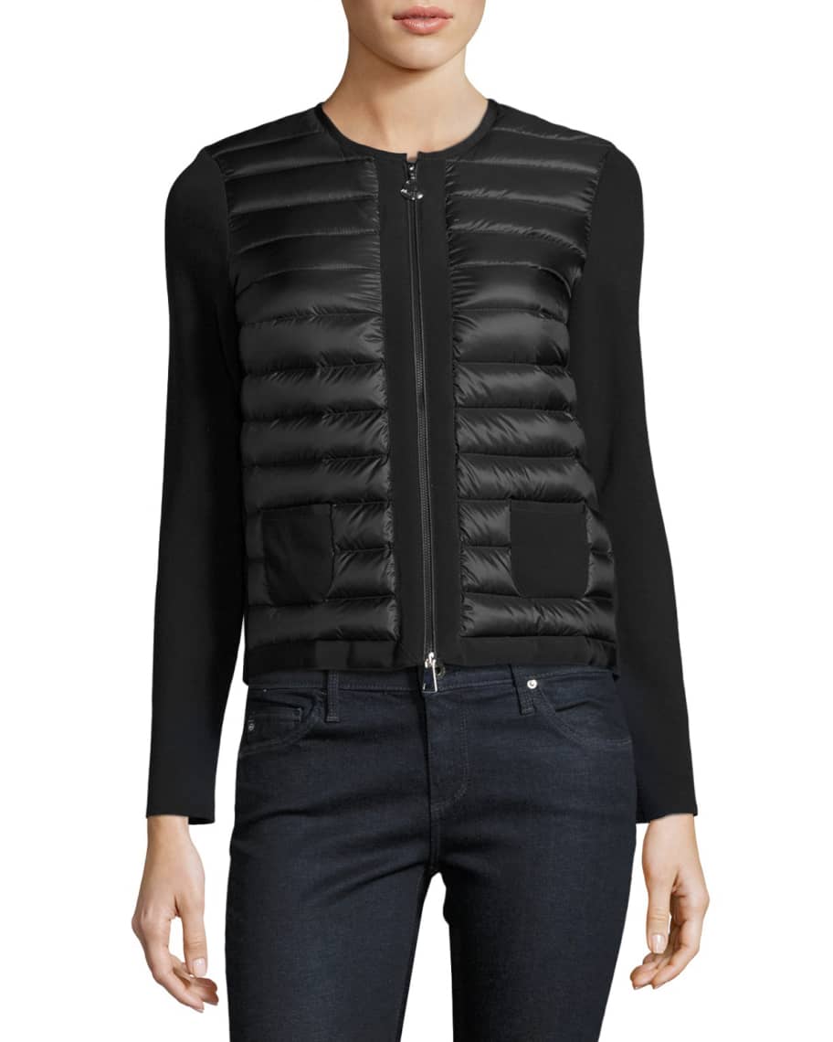 Moncler Maglia Tricot Quilted Jacket Neiman Marcus