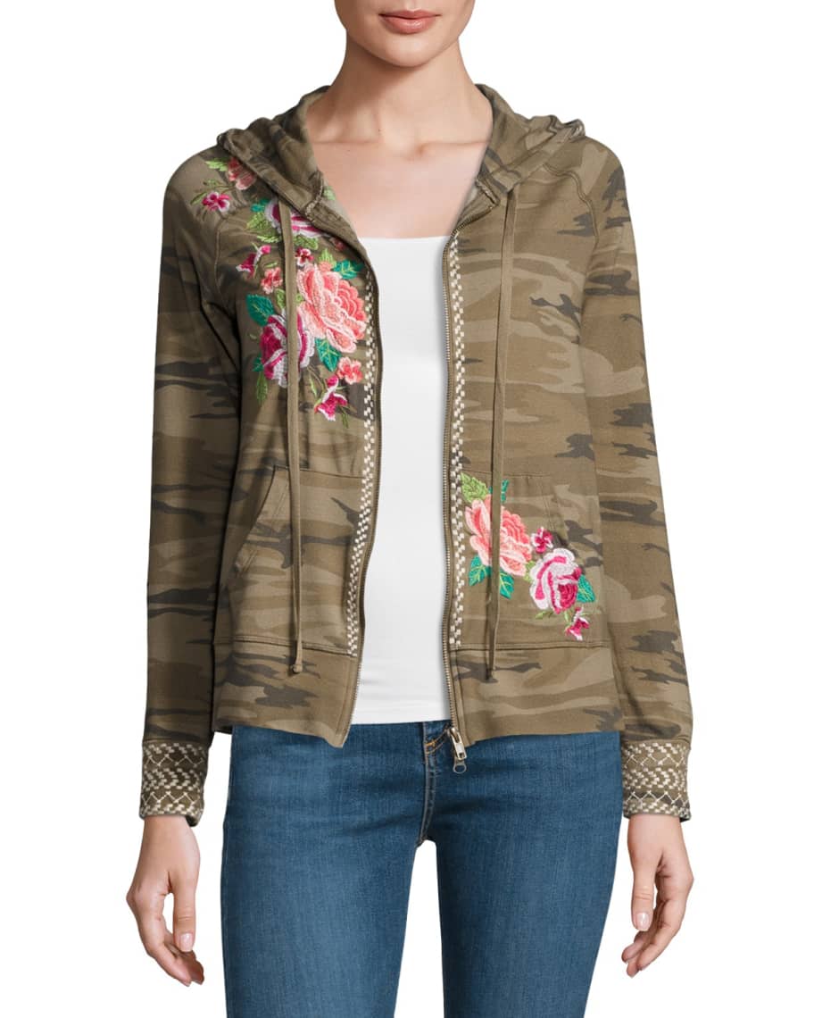 Johnny was camo hoodie top