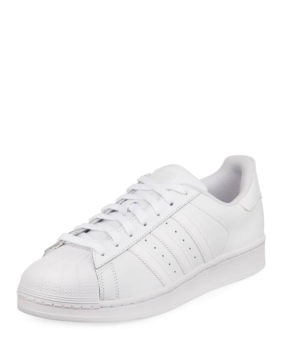Adidas Men's Superstar Foundation Leather Sneakers, White | Neiman Marcus