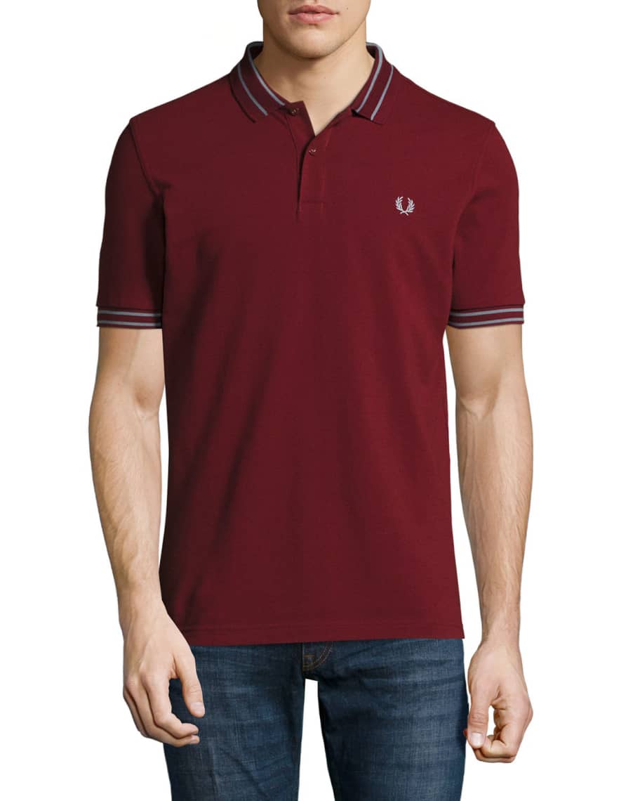 Fred Perry Tramline Tipped Piqué Polo Shirt | Neiman Marcus