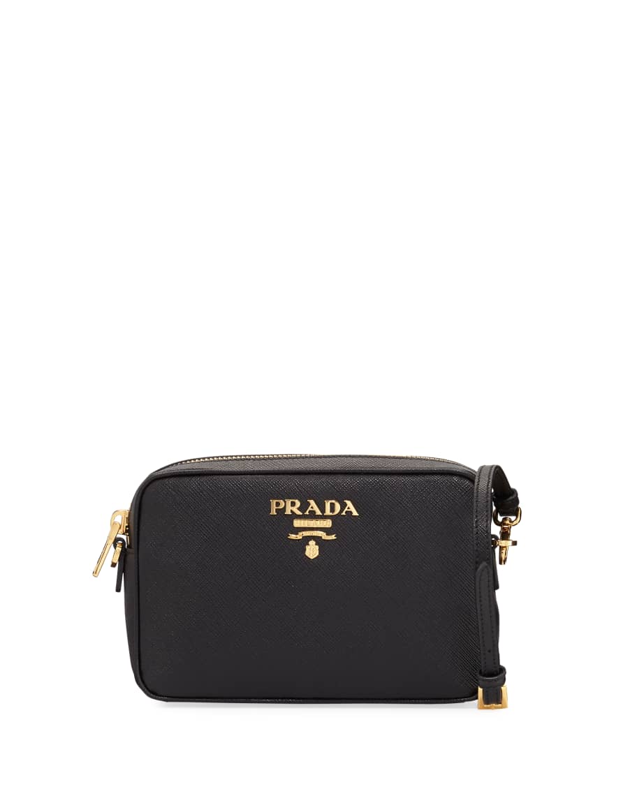 Prada Beige Saffiano Leather Camera Crossbody Bag Prada