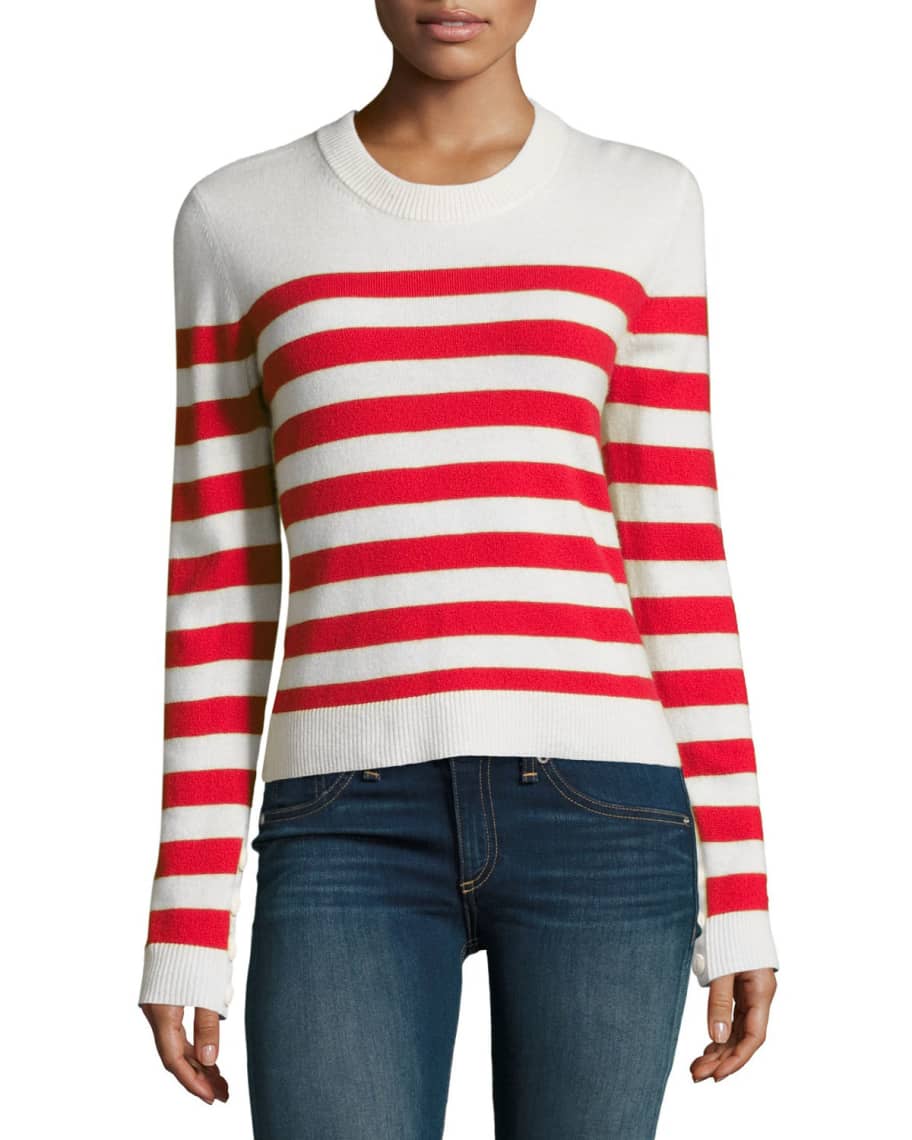 Rag & Bone Lillian Striped Cashmere Crewneck Sweater | Neiman Marcus