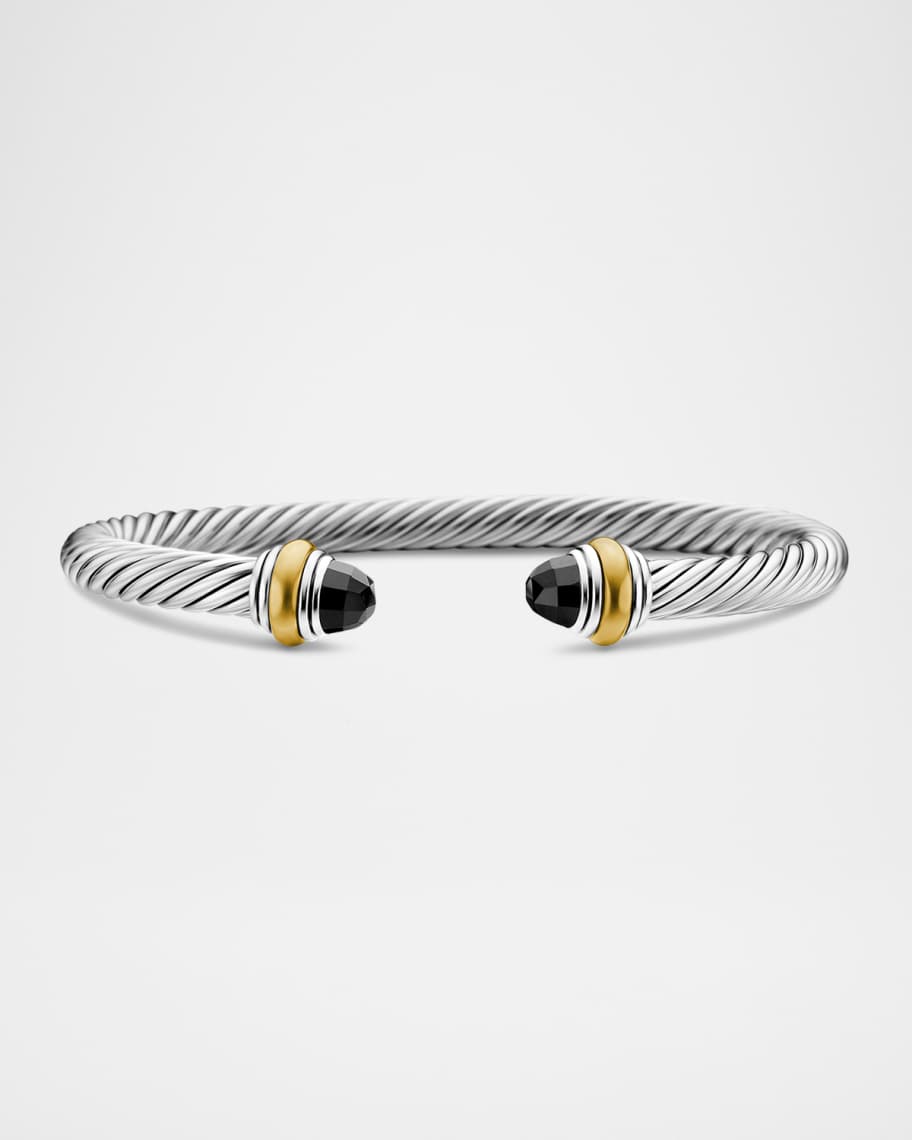 David Yurman Cable Bracelet with Gemstone in Silver with 14K Gold, 5mm