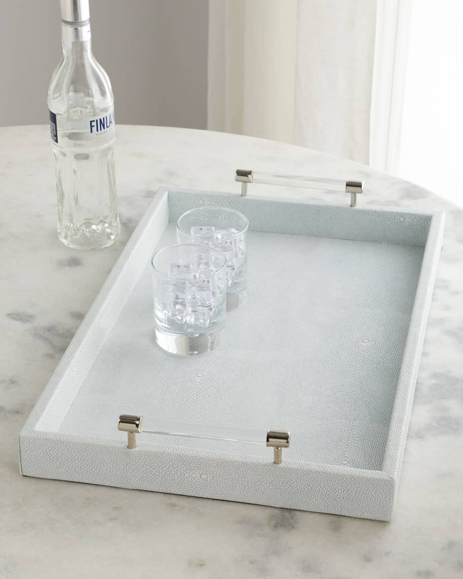 Jamie Young Shagreen Tray, 22"L