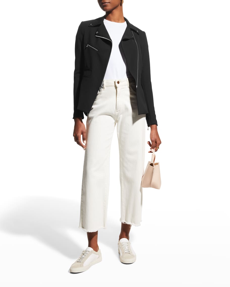 Veronica Beard Hadley Zip Front Scuba Jacket Neiman Marcus