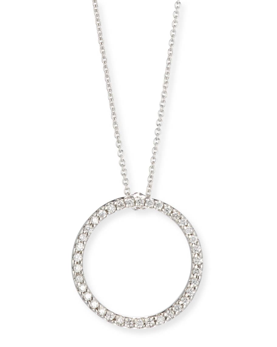 Roberto Coin Pave Circle Necklace | Neiman Marcus