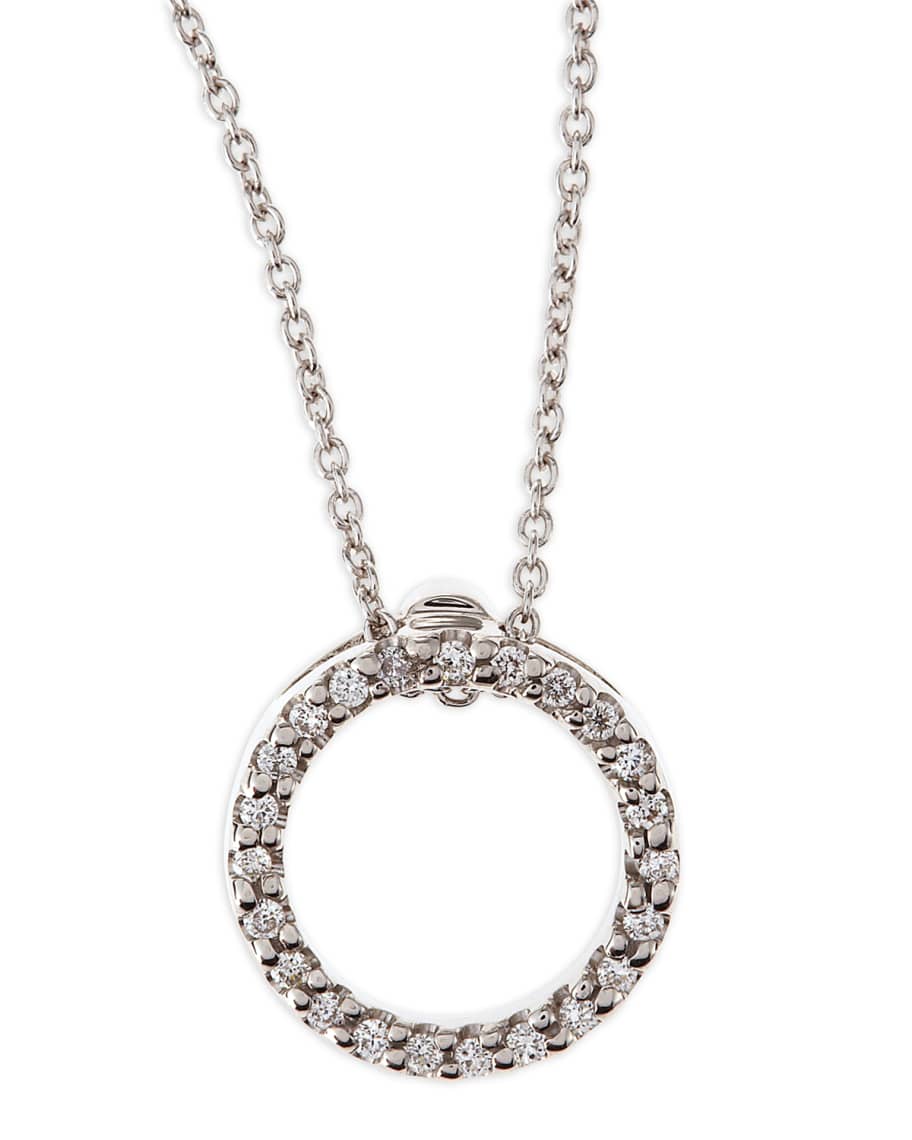 Roberto Coin Tiny Treasure Circle of Life Necklace with Diamonds Neiman Marcus