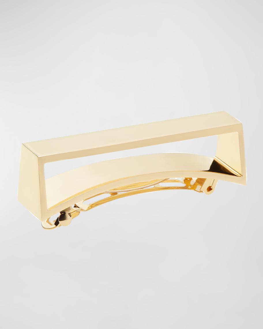 Oribe Geometric Gold Plated Metal Barrette | Neiman Marcus display picture 1