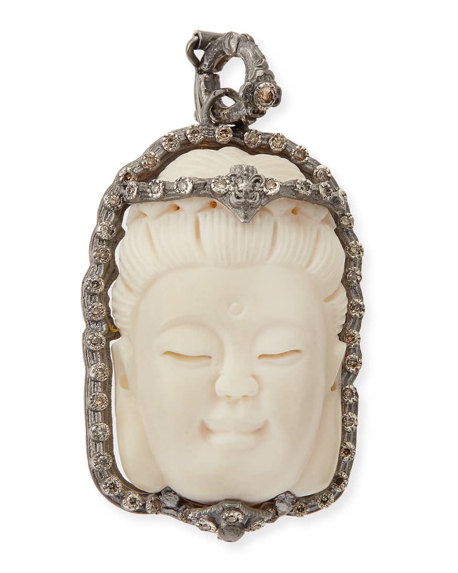 Armenta Bone Buddha Enhancer with Champagne Diamonds | Neiman Marcus