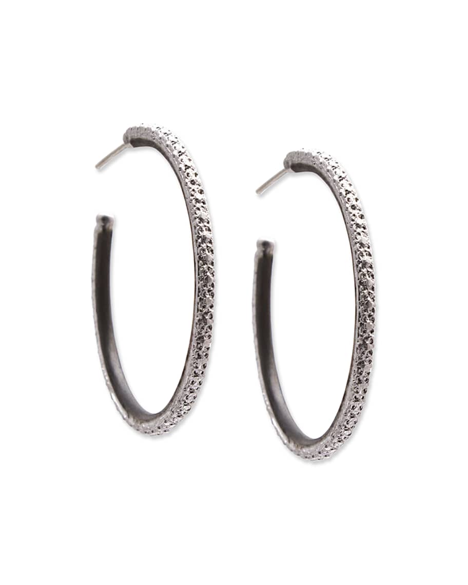 Armenta New World Scalloped-Edge Hoop Earrings | Neiman Marcus