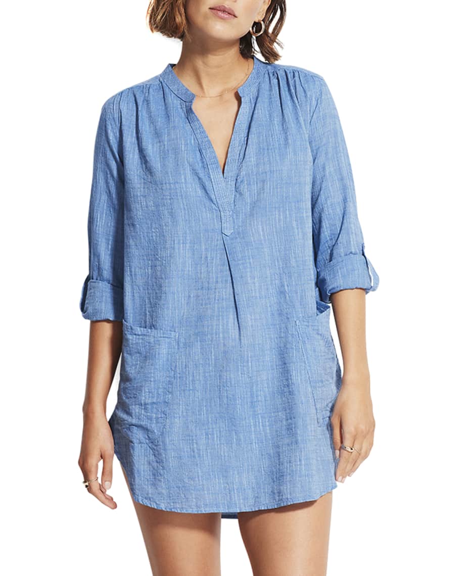 Seafolly Boyfriend Beach Shirt Neiman Marcus