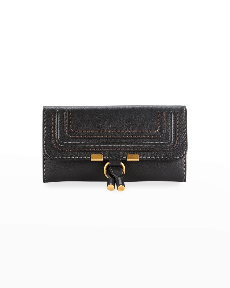 Chloe Marcie Continental Flap Wallet, Black | Neiman Marcus