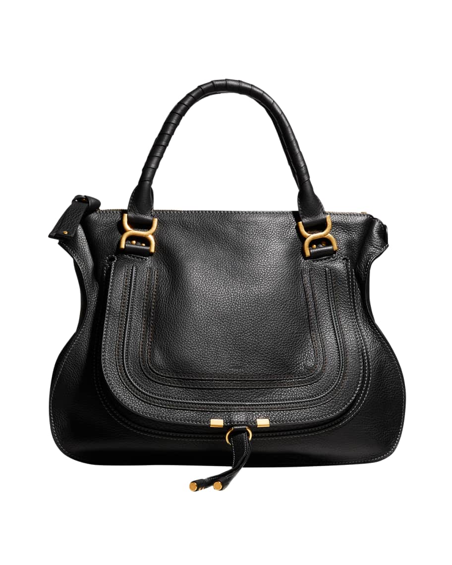Chloe Marcie Large Leather Satchel Bag | Neiman Marcus